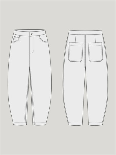 Barrel-Leg Trousers by The Assembly Line