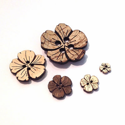 Flower-coconut-shell-button