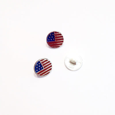 Red-Blue-White-American-flag-Shanked-metal-buttons