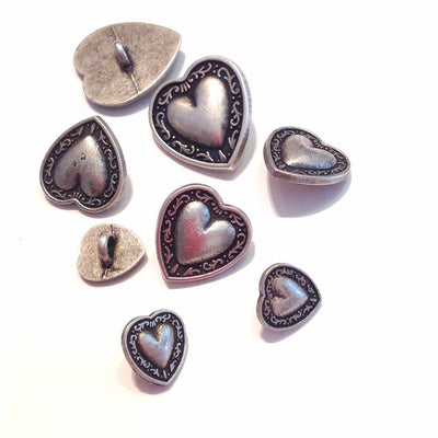 Heart-shaped-metal-shanked-button