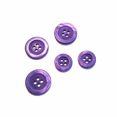 Four-holed-purple-shiny-button