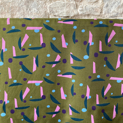 Java Ivy Green Viscose Crepe Fabric By Atelier Brunette