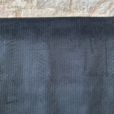 Black Chunky Stretch Corduroy Fabric