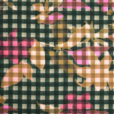 Ottoline Gingham Viscose Crepe Fabric by Fabric Godmother
