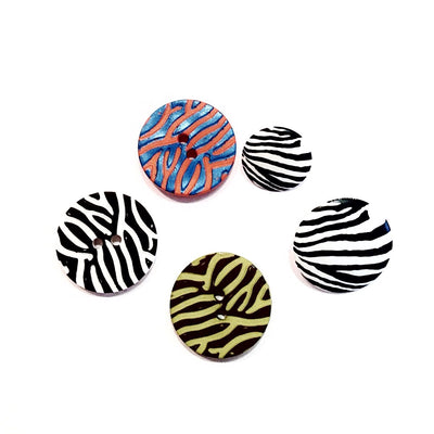 Zebra Print Buttons
