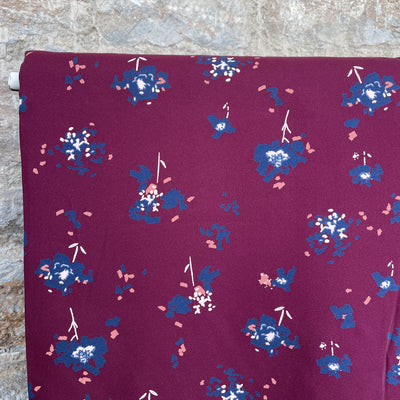Ocella Mulberry Viscose Crepe Fabric by Eglantine et Zoe