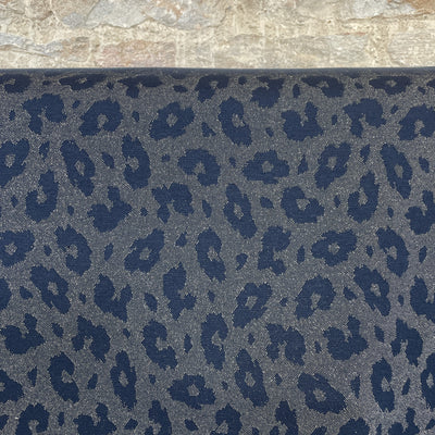Sparkle Animal Print Silver and Navy Jersey Fabric