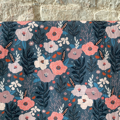 Poppy Flowers Cotton Fabric By Woodland Notions