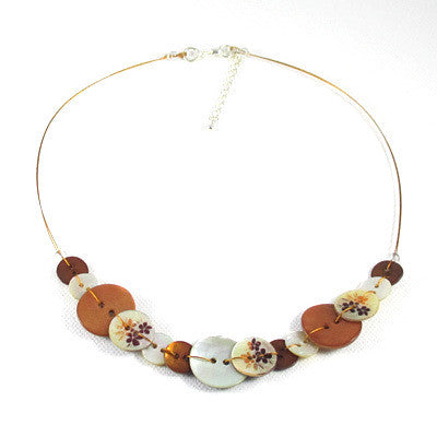 Flower-Orange-Anna-button-necklace