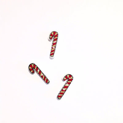 Christmas-candycane-plastic -button
