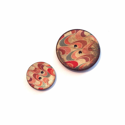 Wave-printed-coconut-shell-button