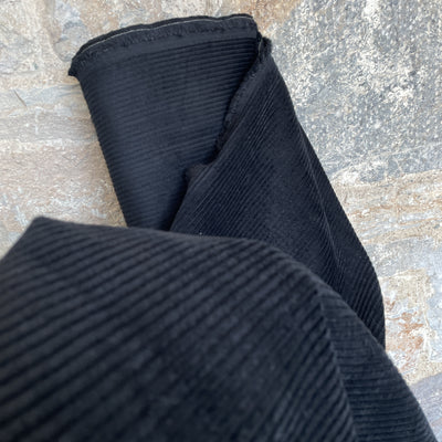 Corduroy Black Fabric and chunky cotton corduroy 