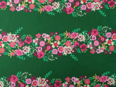 Dolores Green Cotton Lawn Fabric by Fabric Godmother