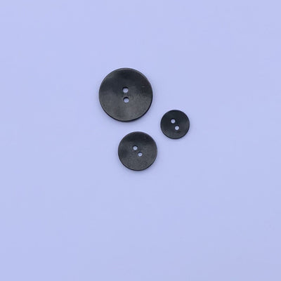 Matte Black Metal Two Holed Button