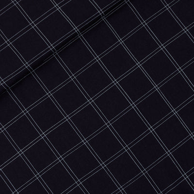 Black Double Grid Linen Viscose By See You At Six