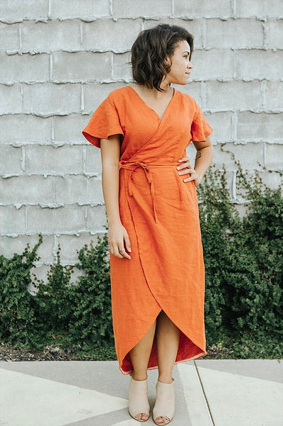Charlianne Wrap Dress Pattern by Sew to Grow