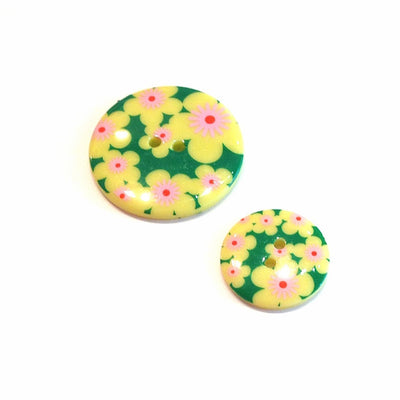 Green-flower-print-button