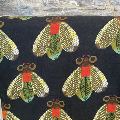 Beauty and the Bee Linen Viscose Fabric by Lady McElroy