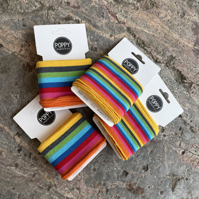 Rainbow Ribbing Cuffs by Poppy