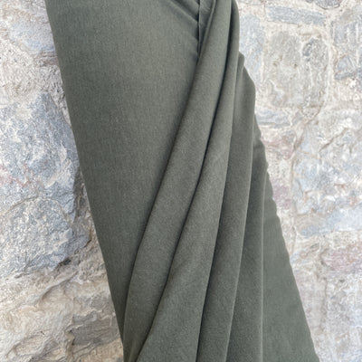 Bamboo Blend Knit Fabric Khaki Green