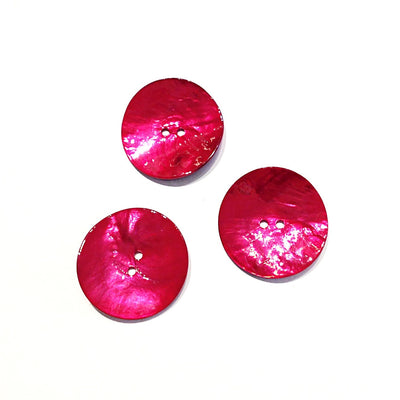 Pink-Cerise-painted-shell-button