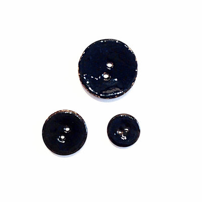 Black -Glazed- Coconut- Shell- Buttons