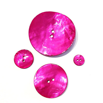 Pink-painted-shell-button