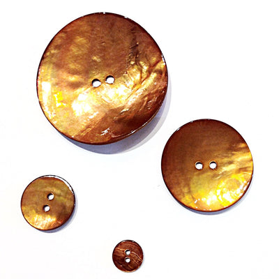Rust-orange-painted-shell-button