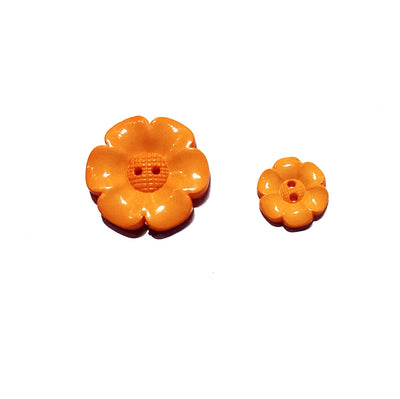 Medium-small-orange-flower-shaped-button