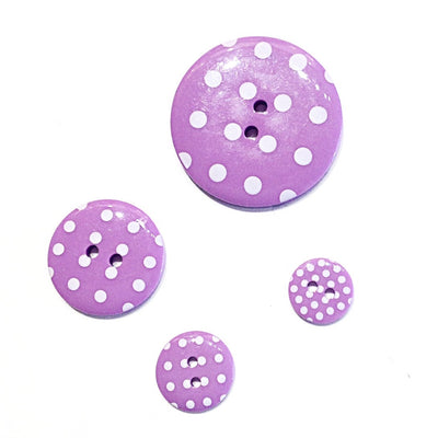 Purple-polka-dot-button
